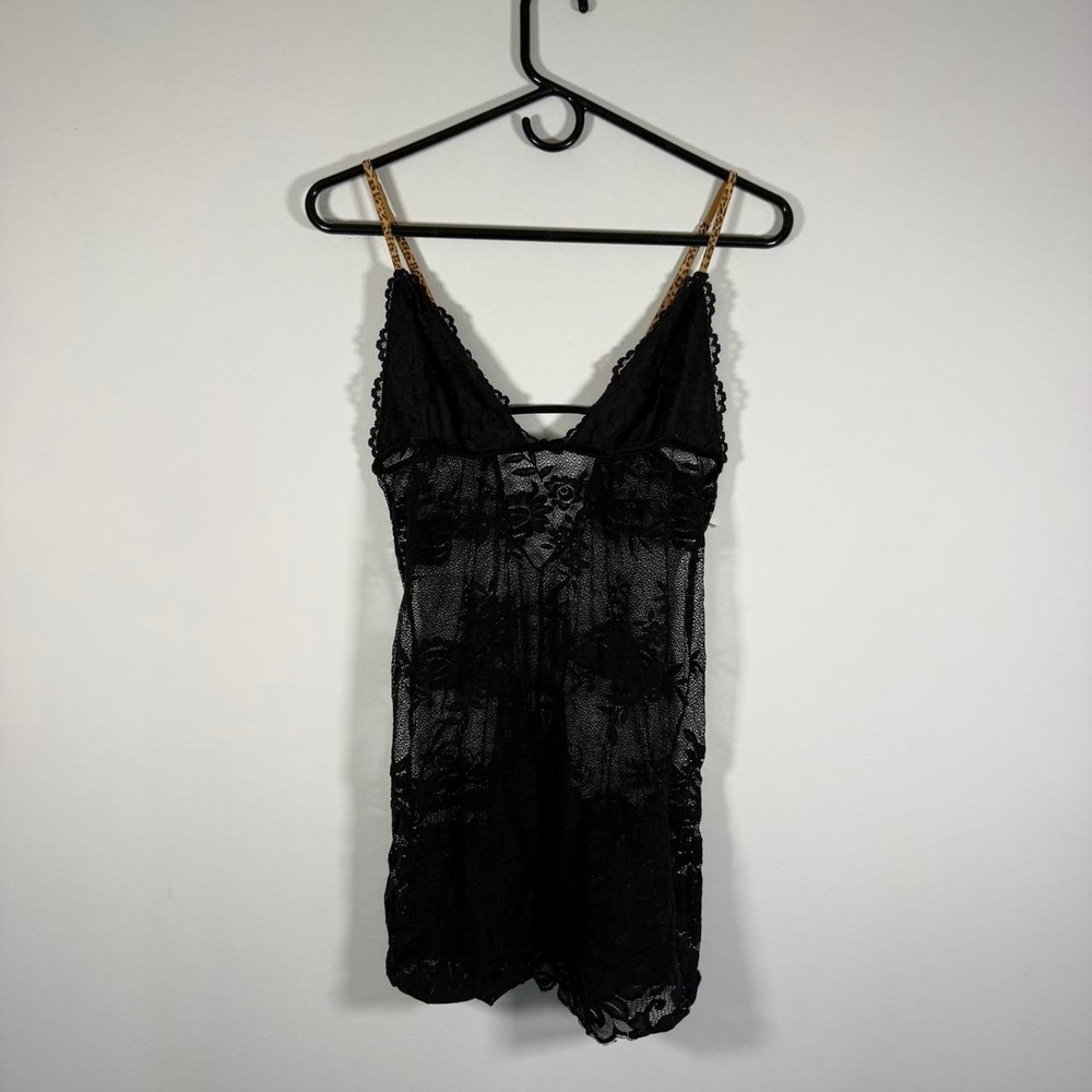 victoria's secret black lace chemise or slip nightgown